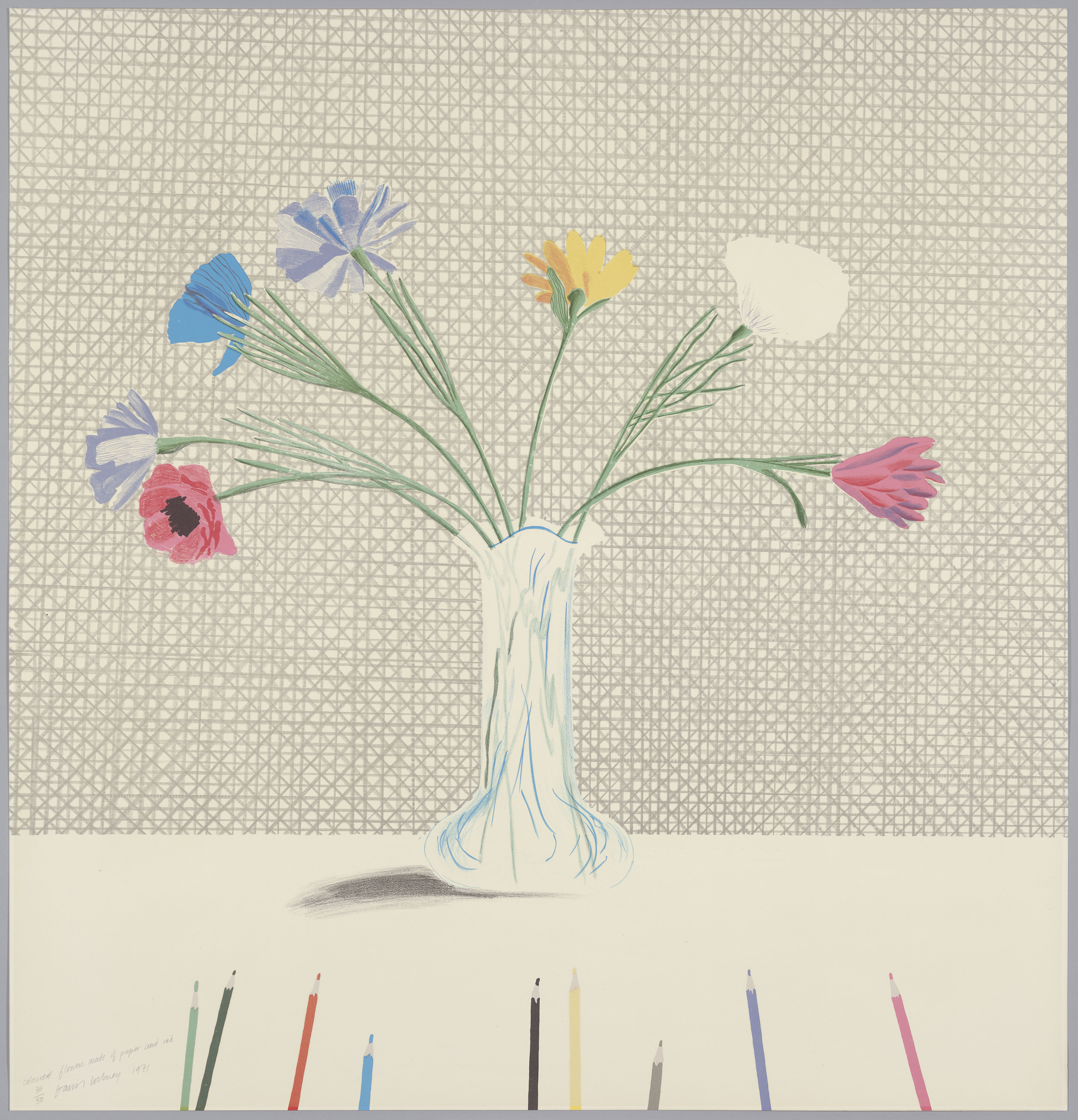 Cover: David Hockney, Colored Flowers made of paper and ink (S.A.C.119; M.C.A.T. 113), edition 36/50, 1971, lithograph, Collection of Jordan D. Schnitzer
